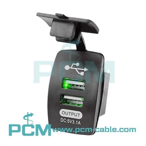 Universal Rocker Style Avtomobil USB zaryadlovchi
