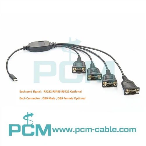 USB dan seriyali RS232 adapteriga 4 port