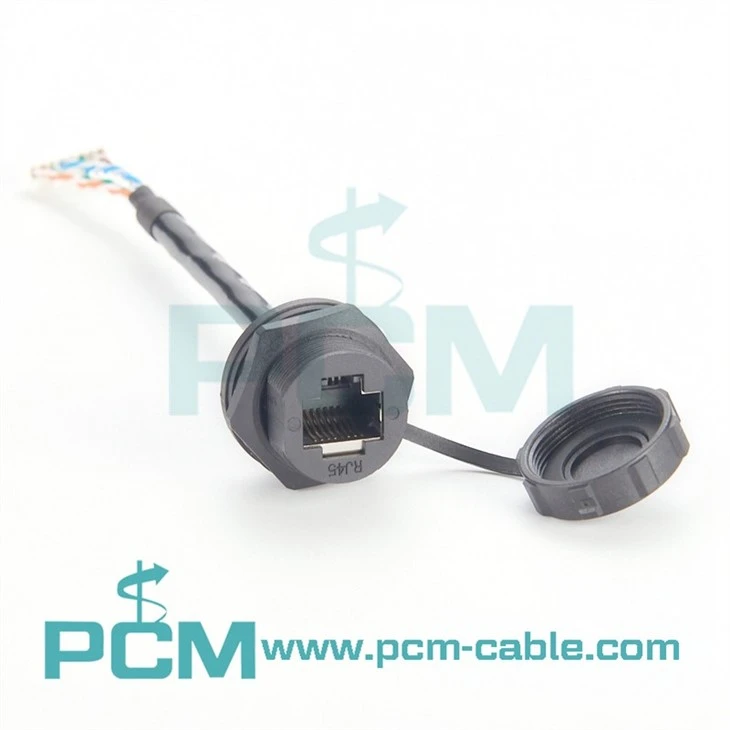 IP67 RJ45 Female to JST Molex Connector Housing Cables