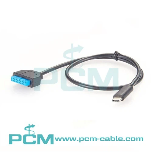 USB 3.1 Type C erkakdan USB 3ga.0 19 Pin sarlavhali adapter