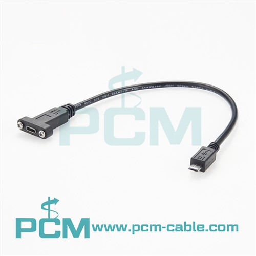 USB 3.1 Type-C dan Micro USB kabelga panel o'rnatish