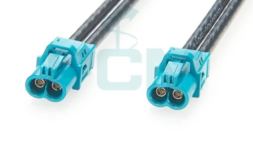 HFM FAKRA Mini Dual Jack To Dual Jack Automotive Ethernet Cable Harness HFM FAKRA Mini Dual Jack To Dual Jack Automotive Ethernet Cable Harness