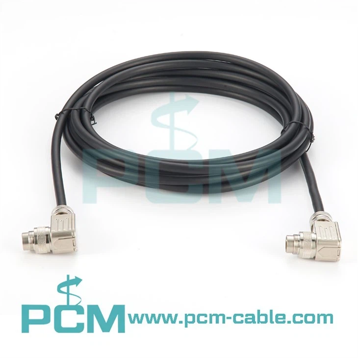 M16 Sensor Enkoder kabeli To'g'ri burchakli 19Pin