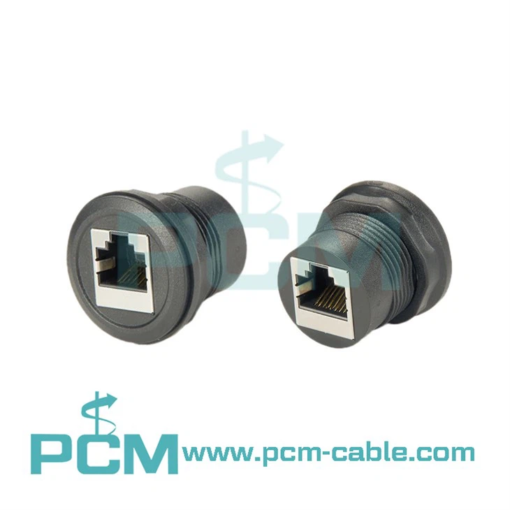 RJ-45 Ethernet dumaloq panel oʻrnatish adapter vilkasi