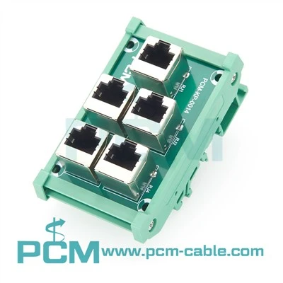 DIN Rail RJ45 interfeysi moduli 5 porti